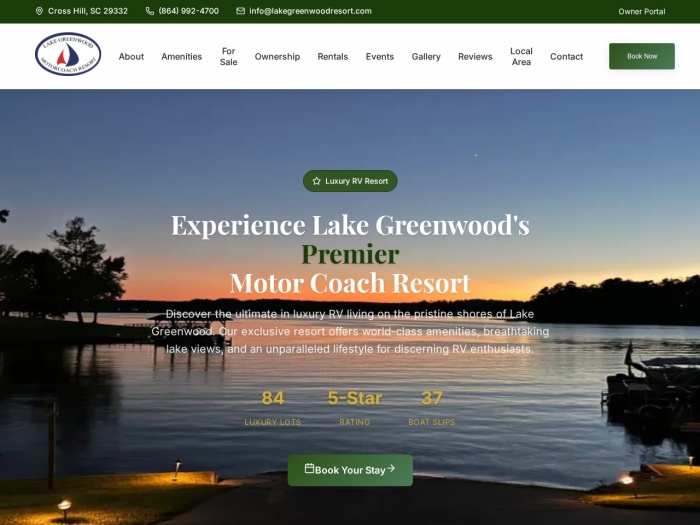 Lake Greenwood Motorcoach Resort