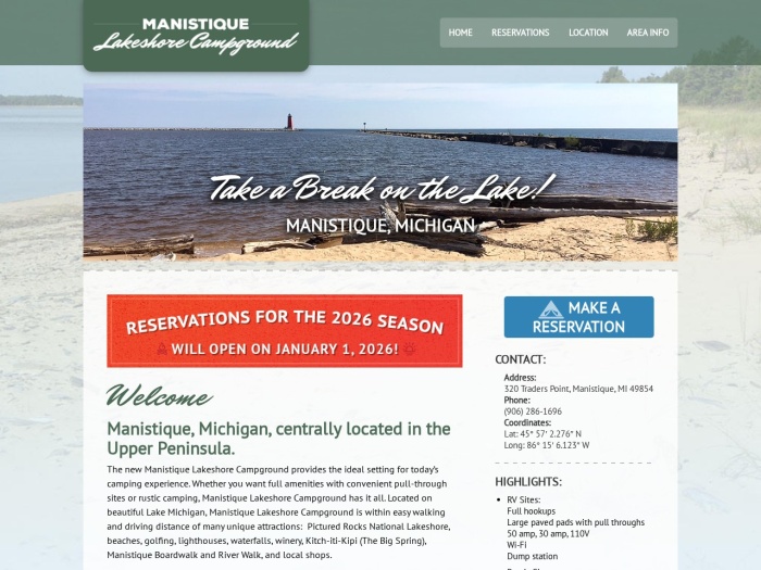 Manistique Lakeshore Campground